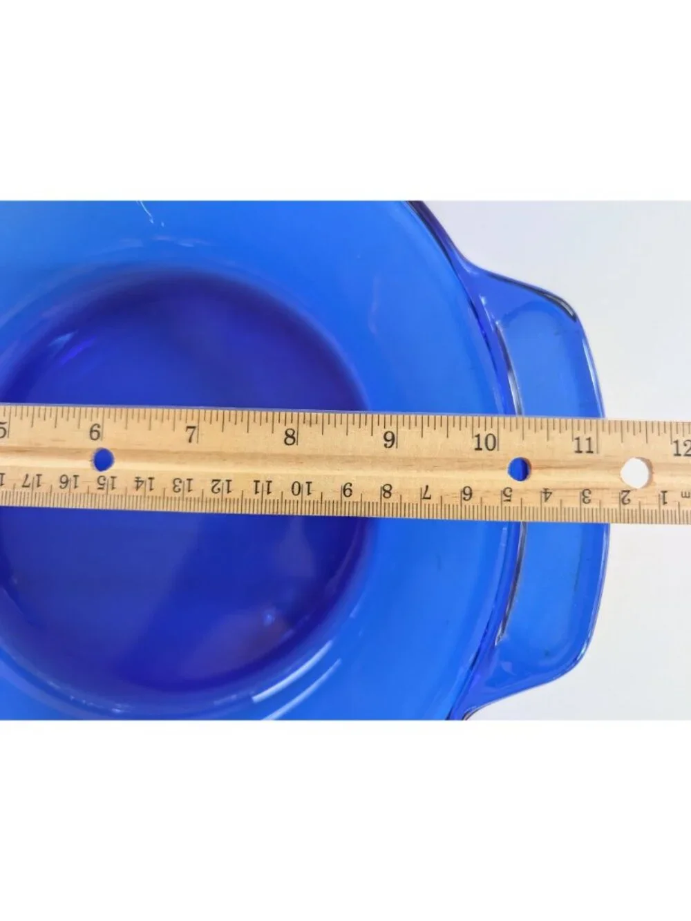 Vintage Anchor Hocking Cobalt Blue Glass Round 2 Qt Casserole Baking Dish MCM